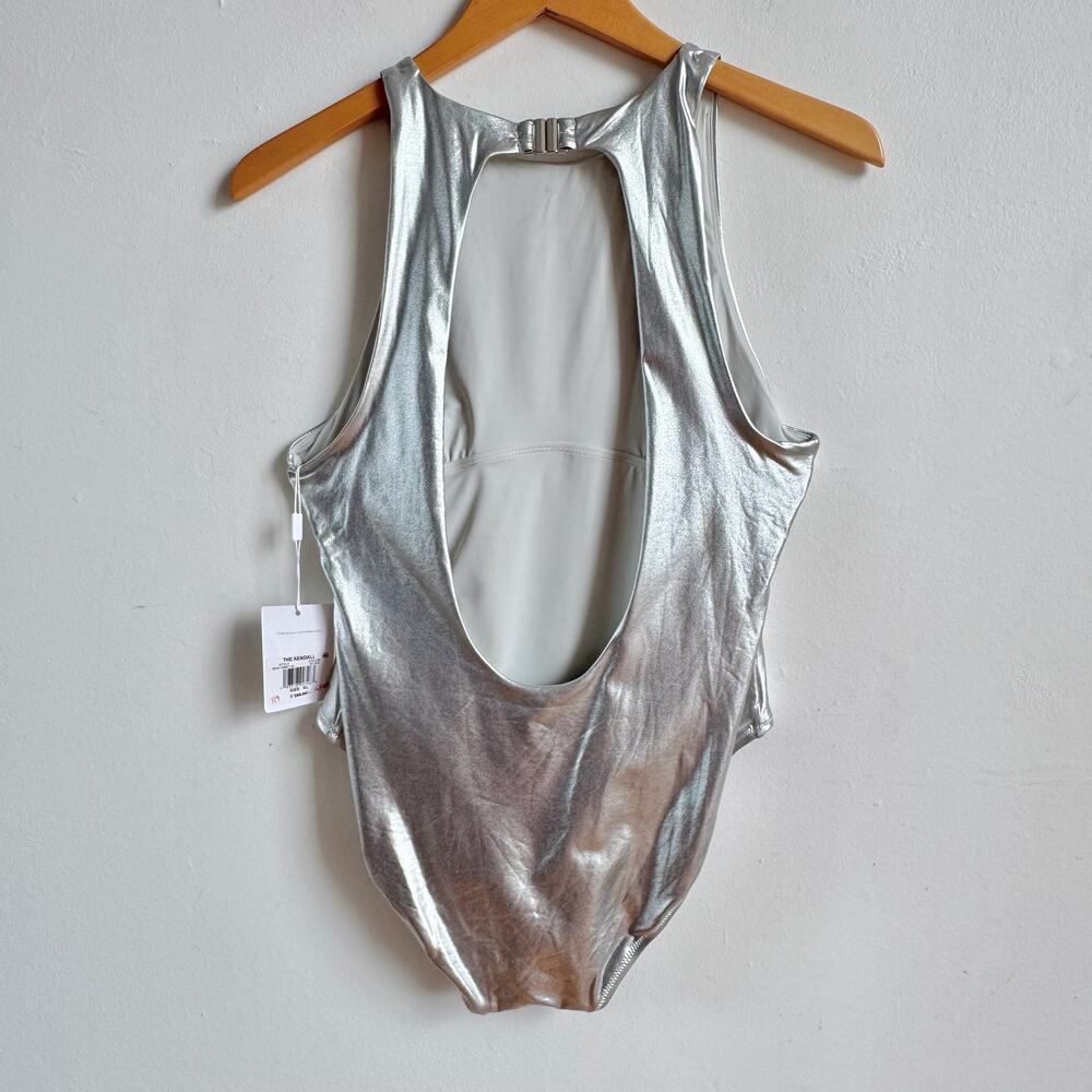 NWT SOLID & STRIPED The Kendall Silver One-Piece Bathing suit - Picture 2 of 7